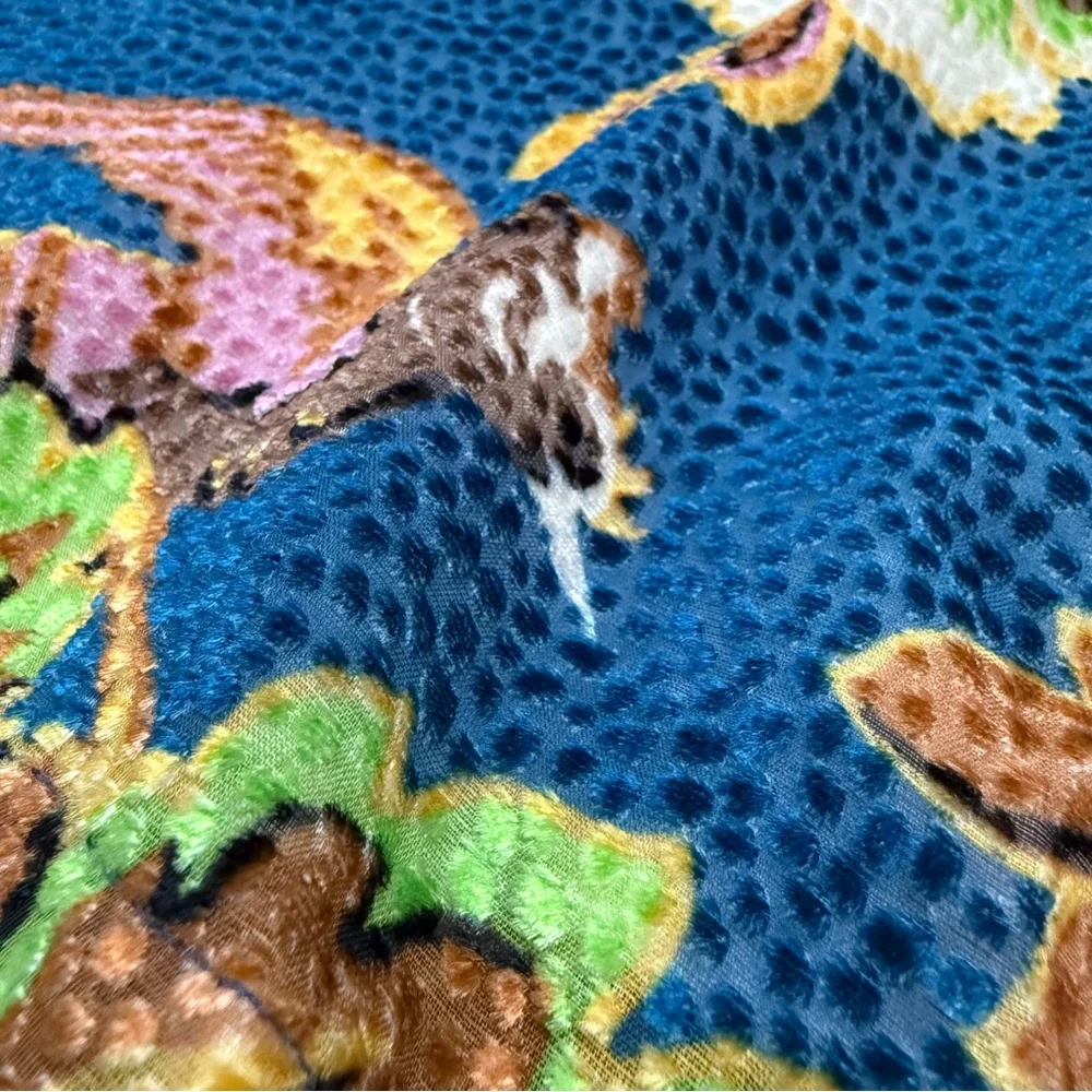 La DoubleJ Long Sleeve Swing Maxi Dress – Lark Blue Sovereign Print, Small 4/6 - Picture 8 of 11